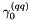 $\gamma_0^{(qq)}$