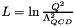 $ L = \ln \frac{Q^2}{\Lambda^2_{QCD}}$